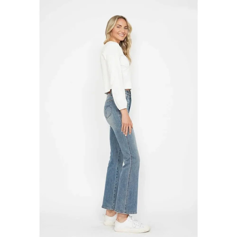 Judy Blue Tummy Control Embroidered Pocketed Bootcut Jeans -JB88783MDL - 0/24 - Picture 5 of 6